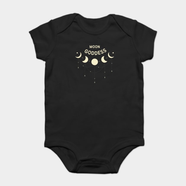Moon Goddess Full Moon Pagan Wiccan Cheeky Witch® Baby Bodysuit by Cheeky Witch